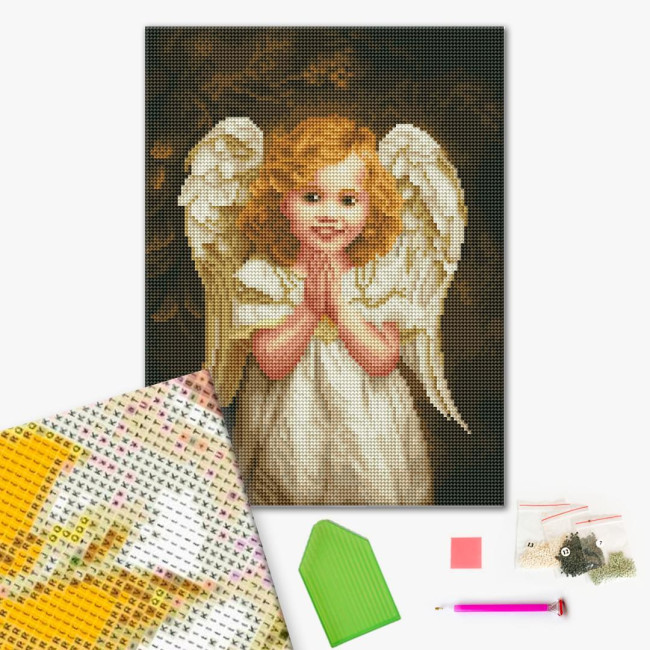 Алмазная мозаика Янгольская улыбка Brushme 30 х 40 RDBS7017