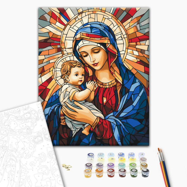 Картина за номерами Матір Божа з Дитям 40 х 50 Brushme  BS54325