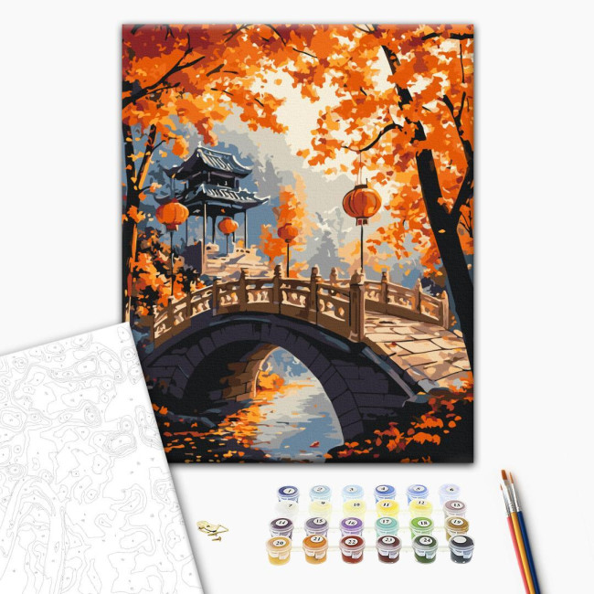 Картина за номерами Осінній променад 40 х 50 Brushme BS54395