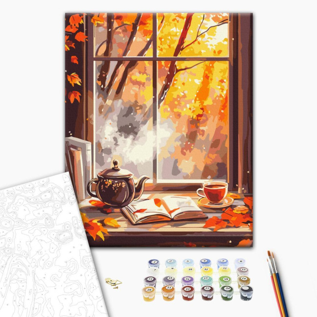 Картина за номерами Вже осінь за вікном 40 х 50 Brushme BS54355