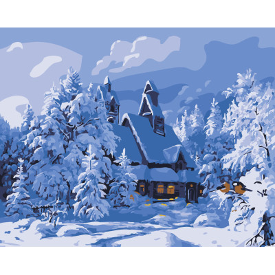Картина за номерами Зимовий будиночок Artissimo 40 х 50 PN2727