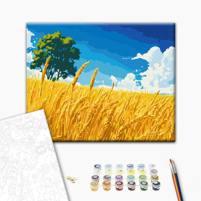 Картина за номерами Поле золотих колосків  40 х 50 Brushme BS54382