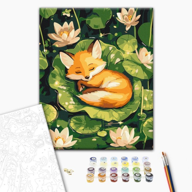 Картина за номерами Спляче лисеня 30 х 40 Brushme KBS0184