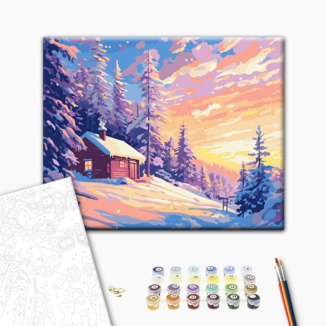 Картина за номерами Палаюче небо зими  40 х 50 Brushme BS54525