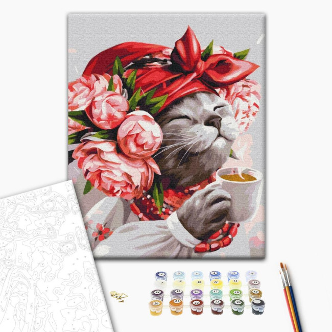 Картина за номерами Киця господинька Маріанна Пащук  40 х 50 Brushme  BS53241