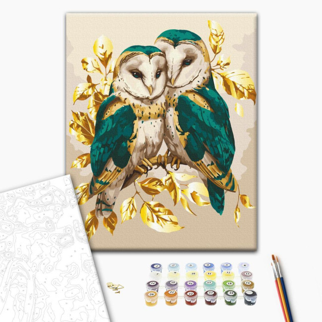 Картина за номерами Смарагдова мудрість з фарбами металік Brushme 40 х 50 BS54124