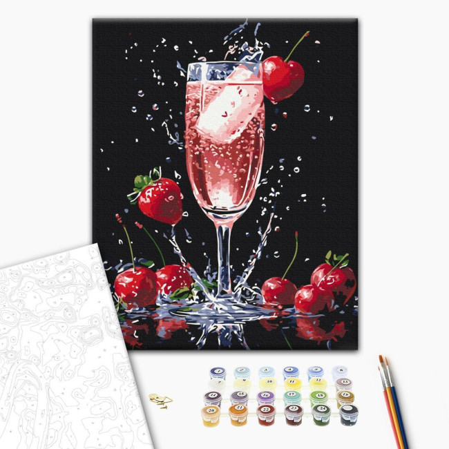 Картина за номерами Ігристе задоволення  Brushme 40 х 50 BS54152