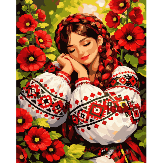 Картина за номерами Українська квітка 40 х 50  Artissimo PN3729