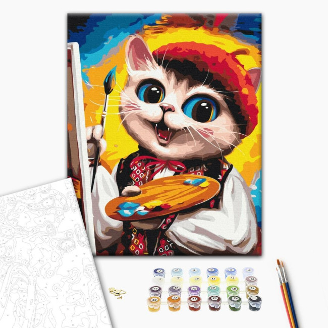 Картина по номерам Котик Художник Марианна Пащук  40 х 50 Brushme BS53381