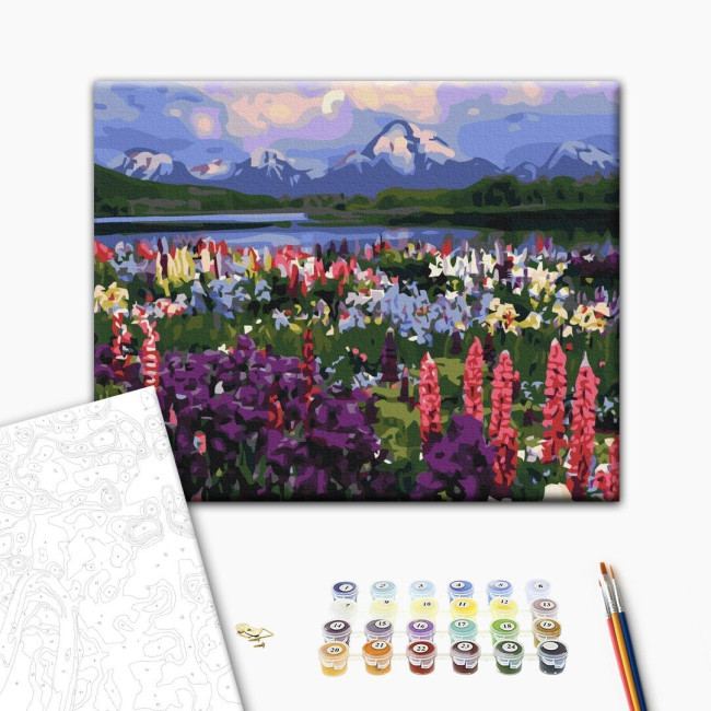 Картина за номерами Долина польових квітів  40 х 50 Brushme BS21019