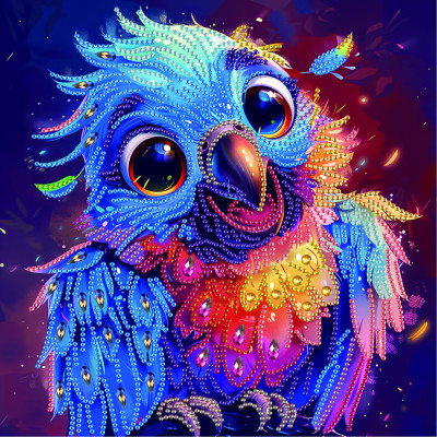 Алмазна мозаїка Веселий попугай 25 х 25 Brushme  BH038