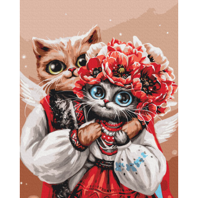 Картина за номерами Котики янголята 40 х 50 Brushme  BS54142