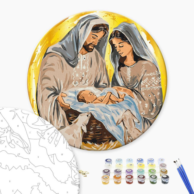 Картина за номерами Родина Вифлеєму  Каріна Зіміна d40  Brushme RC00081L