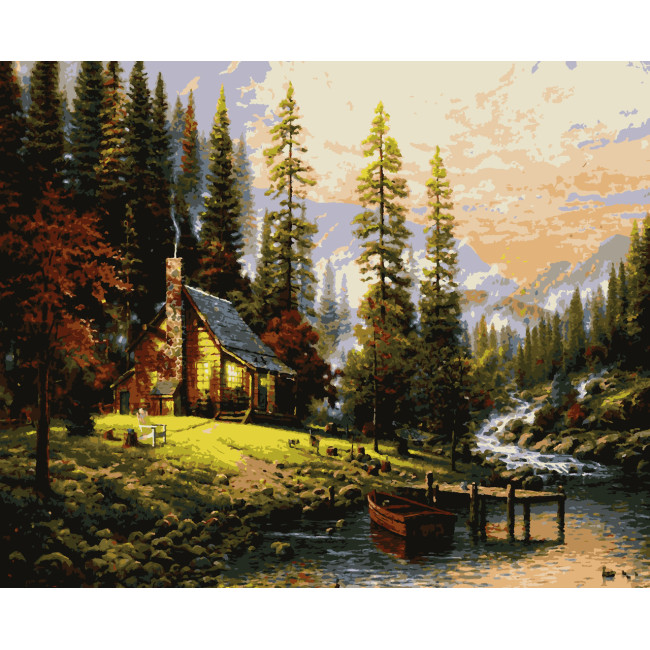 Картина за номерами Затишний будинок Томас Кінкейд 40 х 50  Artissimo PN8201