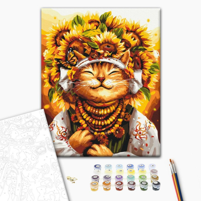 Картина за номерами Киця Сонечко Маріанна Пащук  40 х 50 Brushme  BS53558