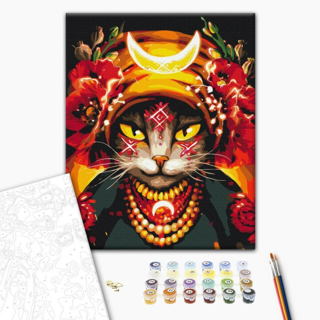 Картина по номерам Кошка Мольфарка Марианна Пащук  40 х 50 Brushme BS53282