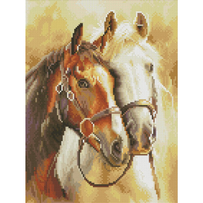 Алмазна мозаїка Шляхетні коні Brushme 30 х 40 RDBS7024