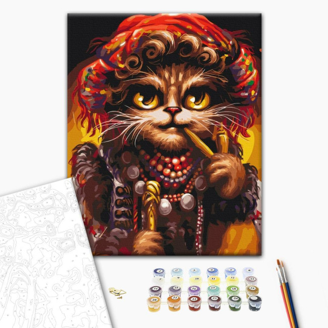 Картина за номерами Киця Гуцулка Маріанна Пащук  40 х 50 Brushme BS53666