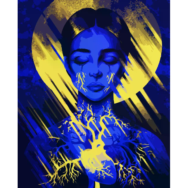 Картина по номерам Сердце Украины  40 х 50 Artissimo PN5639