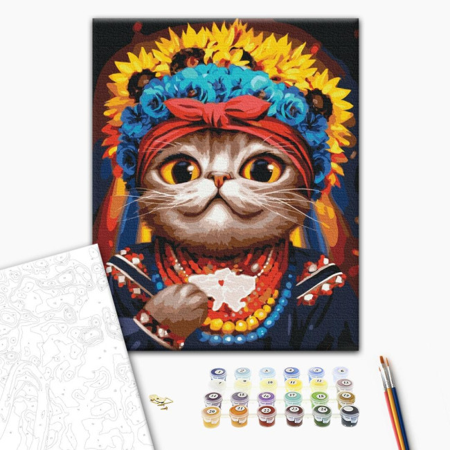 Картина за номерами Киця Авторка Маріанна Пащук  40 х 50 Brushme  BS53310
