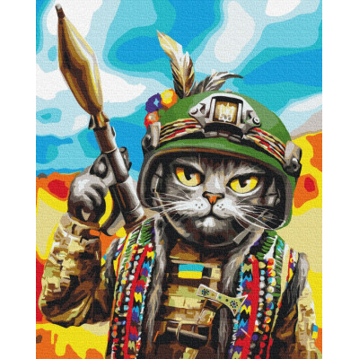 Картина за номерами Котик Гуцул Маріанна Пащук  40 х 50 Brushme  BS53277