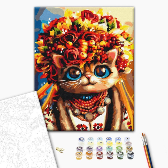 Картина за номерами Осіння Киця Маріанна Пащук  40 х 50 Brushme  BS53335