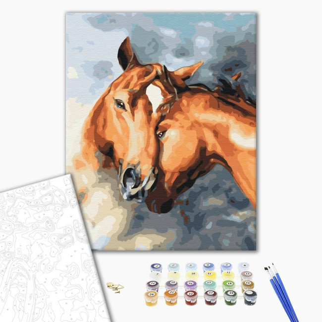 Картина за номерами Кінська ніжність Brushme 40 х 50  BS28717