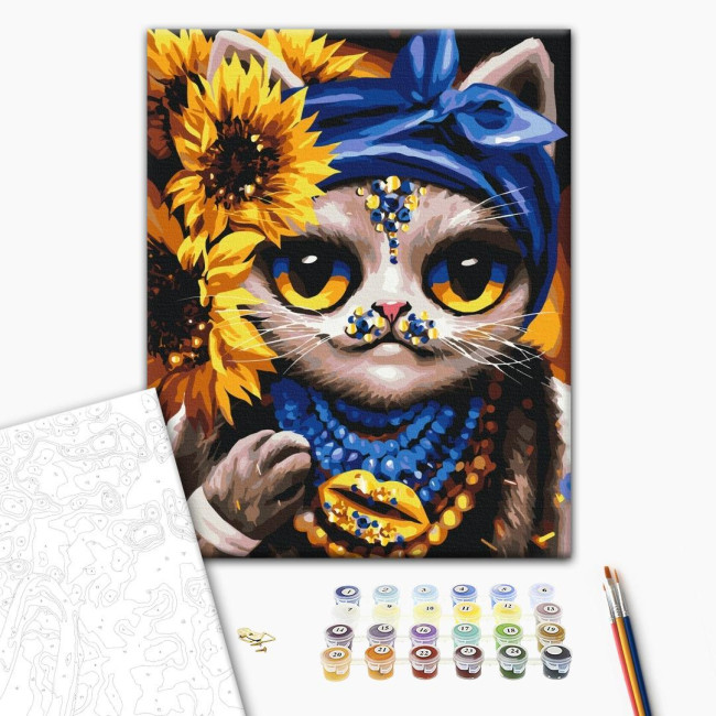 Картина по номерам Творческая кошечка Марианна Пащук  40 х 50 Brushme BS53420