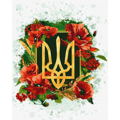 Картина за номерами Квітучий тризуб 40 х 50 Ідейка KHO5009