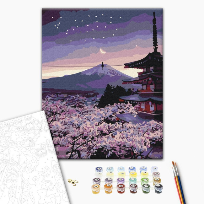 Картина по номерам Вечерняя Япония  40 х 50 Brushme BS33813