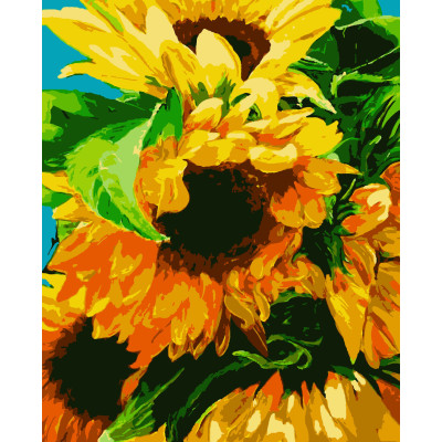 Картина за номерами  Яскраві соняшники 40 х 50 Artissimo PN2012