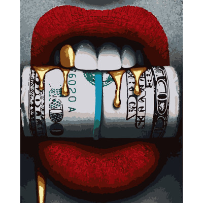 Картина за номерами Greedy із золотою фарбою 40 х 50 Artissimo PN1313