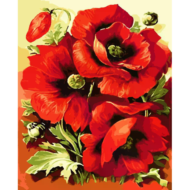 Картина по номерам Яркие маки  Artissimo  40 х 50  PN6509