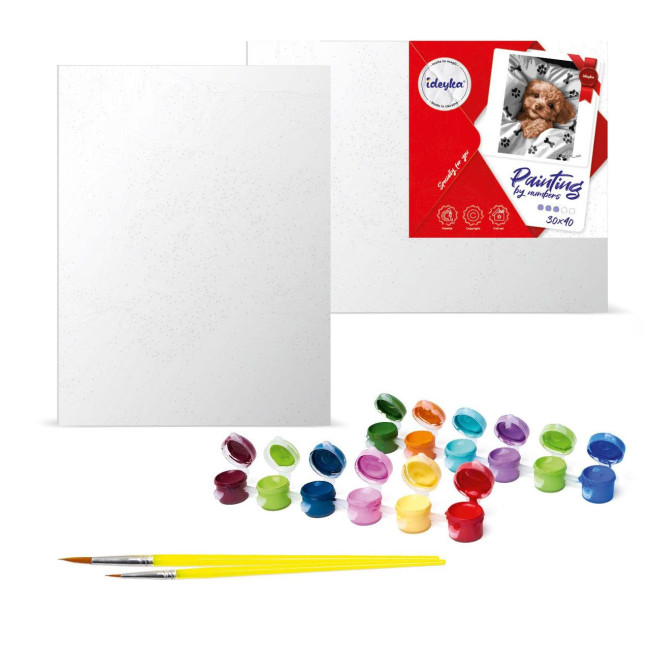 Картина по номерам Спящий джек рассел Идейка 30 х 40 KHO6628