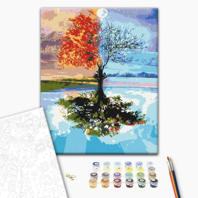 Картина за номерами Дерево сезонів 40 х 50 Brushme BS27746