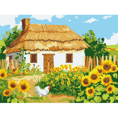 Картина за номерами Рідний будиночок 30 х 40  Ідейка KHO6350