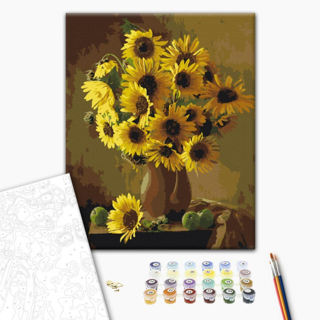 Картина за номерами Жовтогарячі соняхи Brushme 40 х 50 BS7808