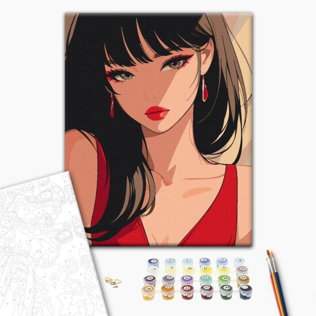 Картина за номерами Загадкова красуня Brushme 40 х 50 BS54074