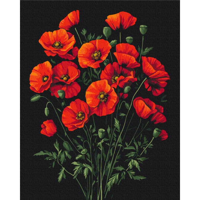 Картина за номерами Чарівність маків Brushme 40 х 50 BS54146