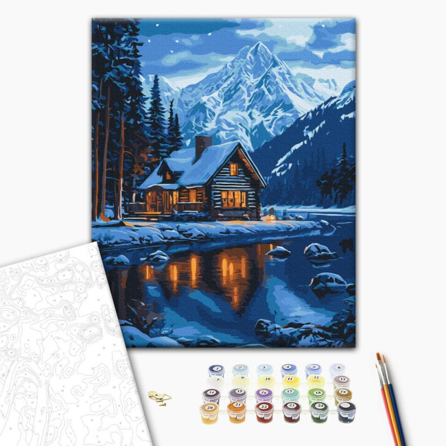 Картина за номерами Льодяне дзеркало озера 40 х 50 Brushme BS54193