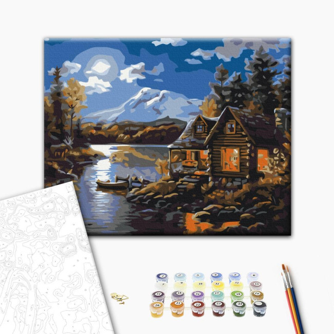 Картина за номерами Будинок лісника 40 х 50 Brushme BS7618