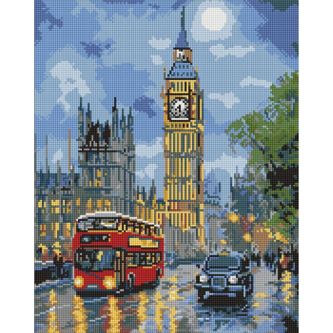 Алмазна мозаїка Лондон вночі Ідейка 40 х 50 AMO8121