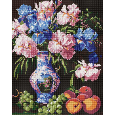 Алмазна мозаїка Краса ірисів Ідейка 40 х 50   AMO8123