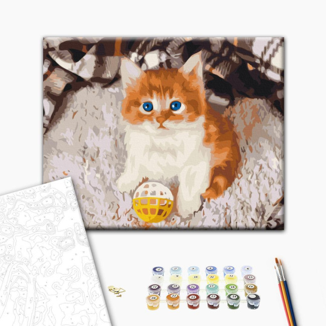 Картина за номерами Грайливе кошеня 40 х 50 Brushme  BS52620