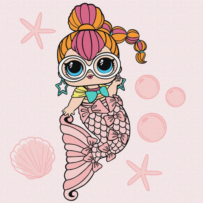 Картина за номерами LOL Surprise Mermaids Neon QT 40 х 40 Ідейка KHO6264