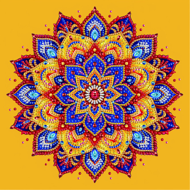 Алмазна мозаїка Яскрава квітка 25 х 25 Brushme BH017