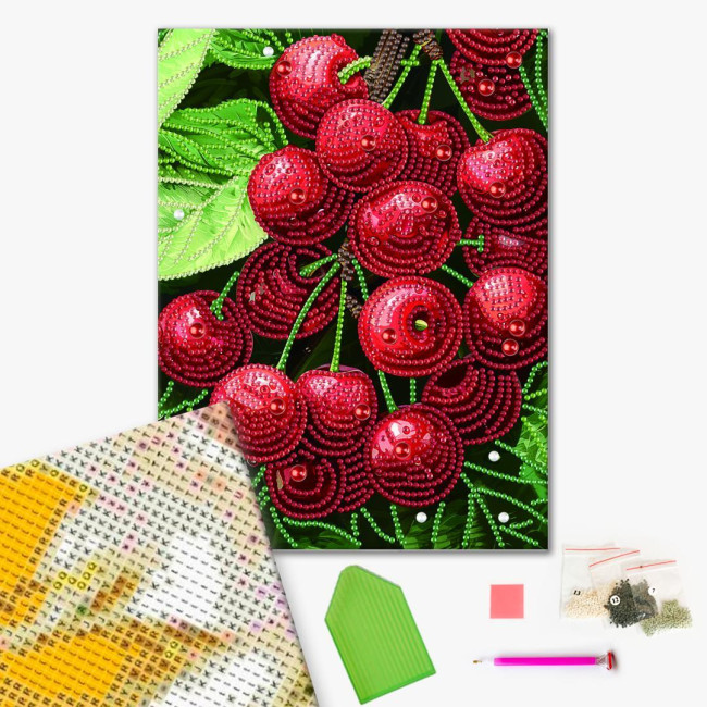 Алмазна мозаїка Соковита вишня 25 х 25 Brushme BH022